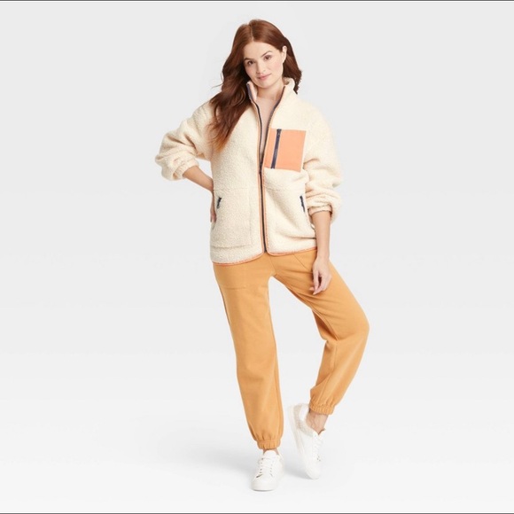 Women’s Sherpa Jacket - Universal Thread Cream - Picture 3 of 7